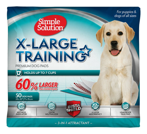 Simple Solution Training Pads for Dogs, Extra Large, 50 Count, 2 Pack