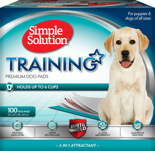 Simple Solution Original Training Pads,  23x24 inch,  100 Count, 4 Pack