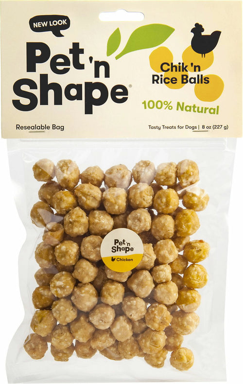 Pet 'n Shape Chik 'n Rice Balls Dog Treats, 8 Ounce, 6 Pack