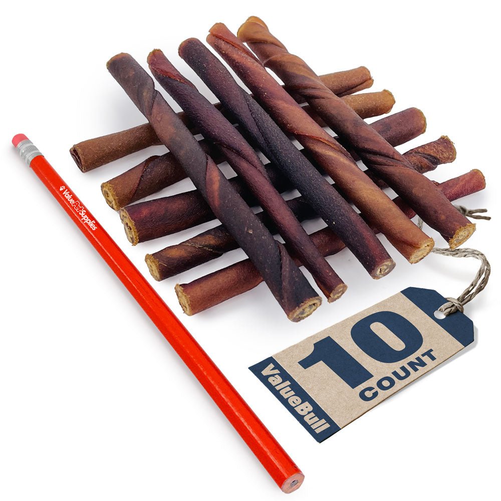 ValueBull USA Collagen Twists for Dogs, Bully Sticks & Rawhide Alternative, 5 Inch, 10 Count - ValuePetSupplies